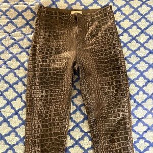 L'Agence Metallic Snakeskin Print Jeans